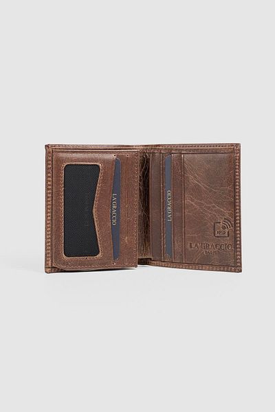 La La'Graccio Paris Мъжки портфейл от естествена кожа La'Graccio Paris, цвят Crazy Brown