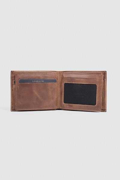 La La'Graccio Paris Мъжки портфейл от естествена кожа La'Graccio Paris, цвят Crazy Brown