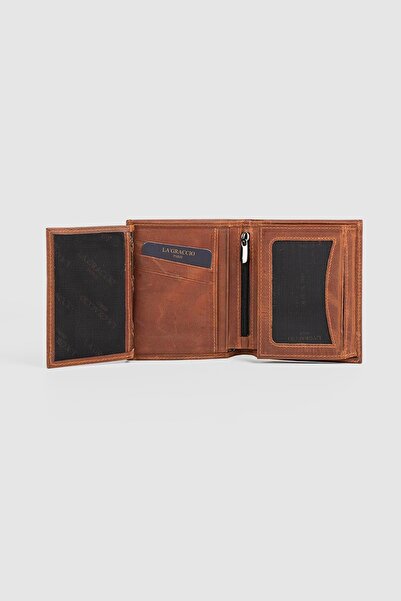 La La'Graccio Paris La'Graccio Paris Genuine Leather Men's Wallet Crazy Tan