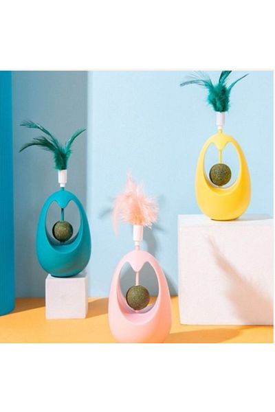 SAVA HOME COLLECTİON Interactive Cat Grass Feather Toy