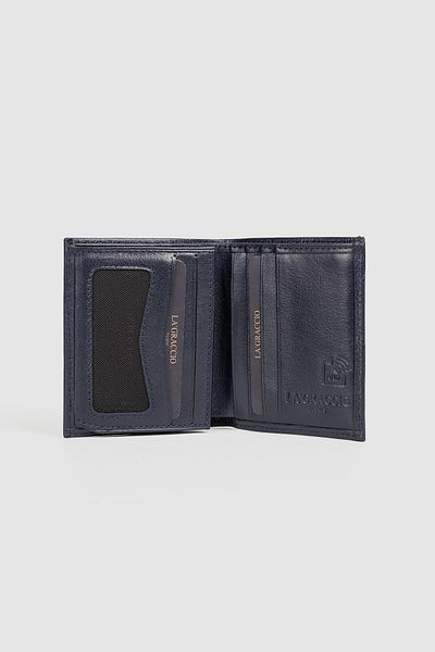 La La'Graccio Paris La'Graccio Paris Genuine Leather Men's Wallet Navy Blue