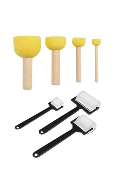 Cadence Roller Brush And Pompom Brush