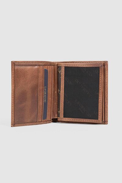 La La'Graccio Paris Мъжки портфейл от естествена кожа La'Graccio Paris, цвят Crazy Brown