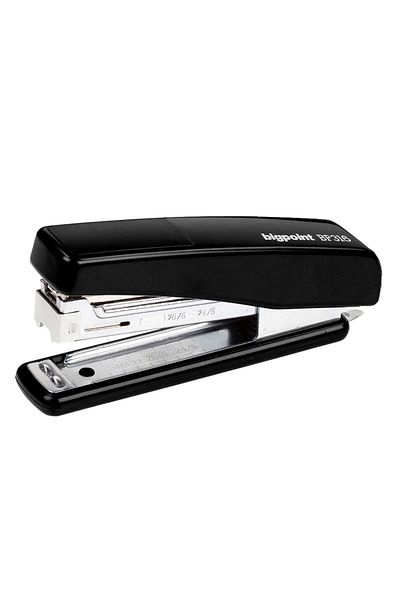 Bigpoint |   Stapler 100 Pieces 24/6 - 26/6 No Staple Wire Compatible, Table Type, Black
