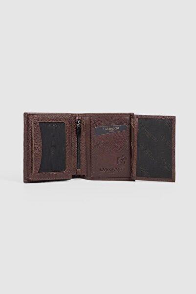 La La'Graccio Paris La'Graccio Paris Genuine Leather Men's Wallet Brown