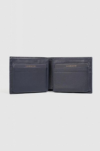 La La'Graccio Paris Ανδρικό πορτοφόλι La'Graccio Paris από γνήσιο δέρμα Navy Blue