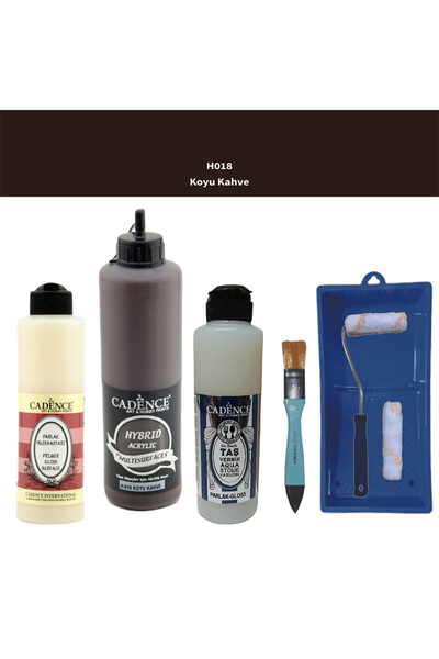 Cadence Banyo Mutfak Boyası-Cadence Multi H-018 Koyu Kahve 500Ml Pya250Ml Taş...