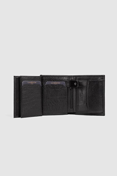La La'Graccio Paris La'Graccio Paris Genuine Leather Men's Wallet Black