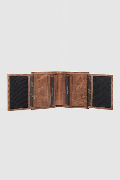 La La'Graccio Paris Мъжки портфейл от естествена кожа La'Graccio Paris, цвят Crazy Brown