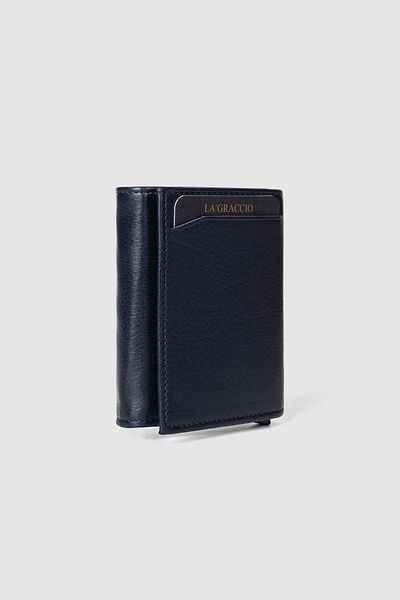 La La'Graccio Paris Ανδρικό πορτοφόλι La'Graccio Paris από γνήσιο δέρμα Navy Blue