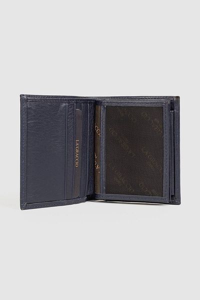 La La'Graccio Paris Ανδρικό πορτοφόλι La'Graccio Paris από γνήσιο δέρμα Navy Blue