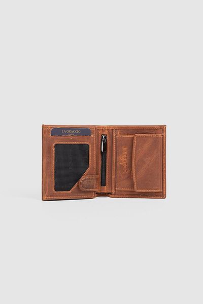 La La'Graccio Paris Мъжки портфейл La'graccio Paris от естествена кожа Crazy Tan