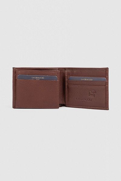 La La'Graccio Paris Мъжки портфейл от естествена кожа La'Graccio Paris, кафяв