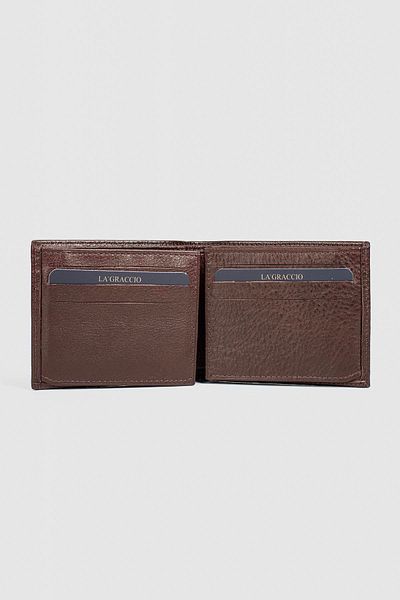 La La'Graccio Paris Мъжки портфейл от естествена кожа La'Graccio Paris, кафяв