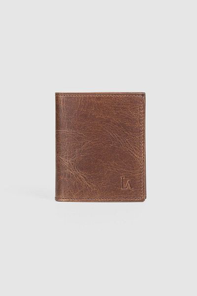 La La'Graccio Paris Мъжки портфейл от естествена кожа La'Graccio Paris, цвят Crazy Brown