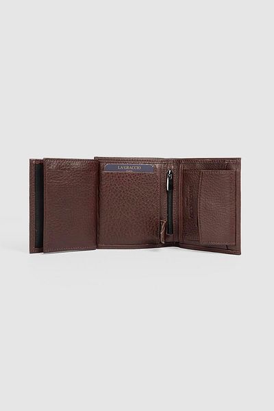 La La'Graccio Paris Мъжки портфейл от естествена кожа La'Graccio Paris, кафяв
