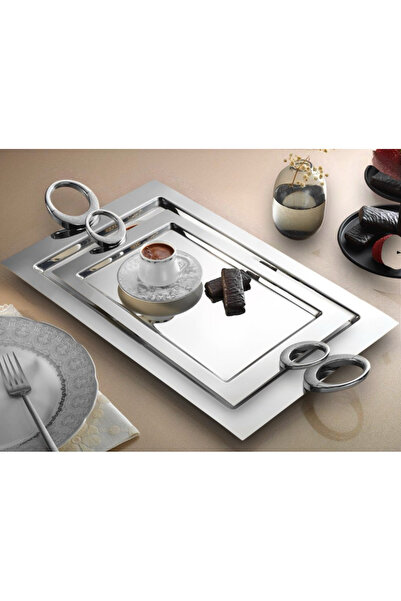 Tiamo 18/10 صواني من الفولاذ المقاوم للصدأ للشاي والقهوة