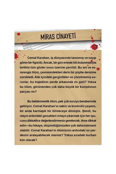 Mystic Murders Detective Case Solution Game - Case of Heritage Cinayeti, Case of Cemal Karahan