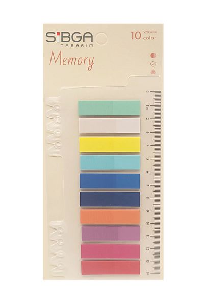 sibga tasarım Transparent Colored Postit Post-it Post ItBookmark Bookmark Postit Sticker Note Paper 200 Sheets