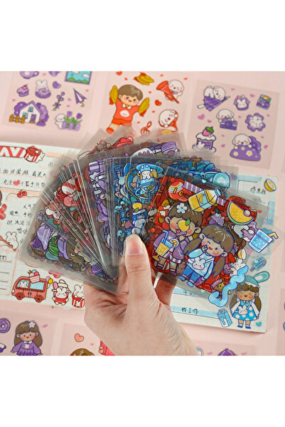 İthal Set de autocolante PET roșii Kawaii de 20 de coli