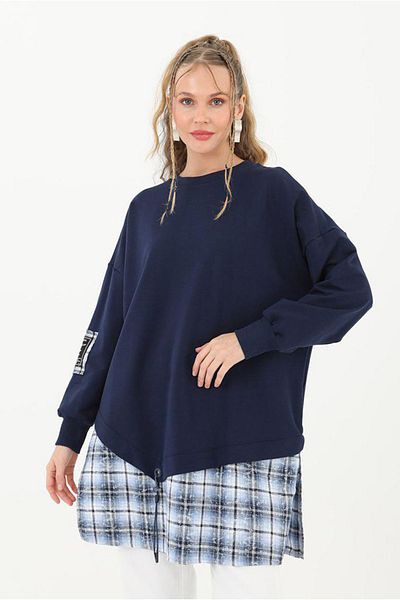 Moda Rosa 25K4429 - Dark Blue - Sweat with Details