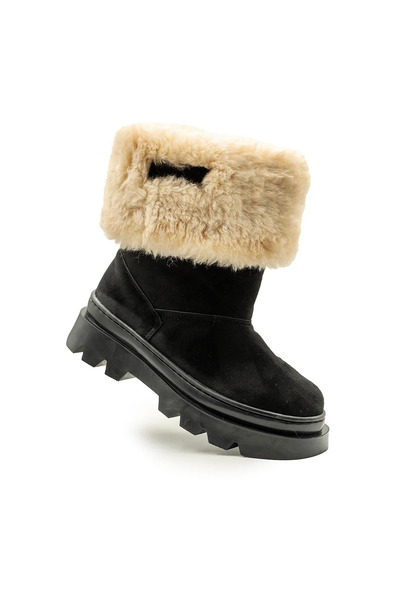 Şahnur Дівчачі черевики з шнурівкою та блискавкою, зимові, з хутряною підкладкою, модель Bk3390