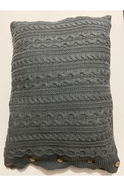 YGT Home Smoked Knitwear Braided 50X70 Pillow Case