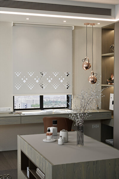 Genel Markalar Lazer Kesim Mat Stor Perde, Lazer Kesimli Modern Serisi, M-500...