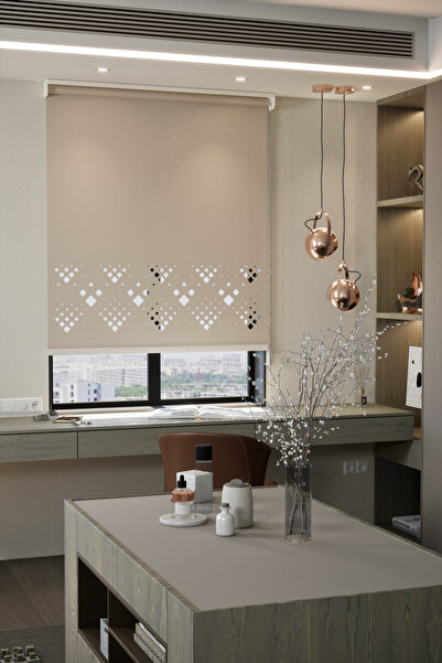 Genel Markalar Lazer Kesim Mat Stor Perde, Lazer Kesimli Modern Serisi, M-500...