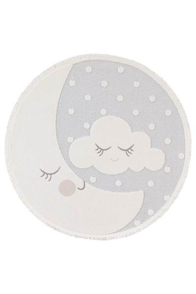 İpek Duru Halı Risby Kids 1816A Çocuk Halısı Daire Saçaklı