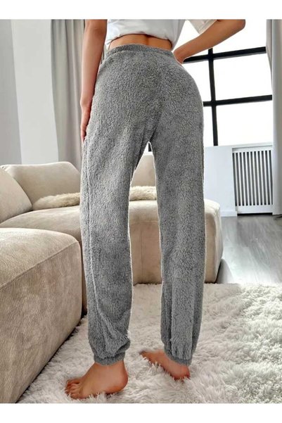 Es Sport Plush Bottom Sweatpants Comfortable Elastic Waist for Autumn and Winter,Elastic Leg,Warm Pants, Women