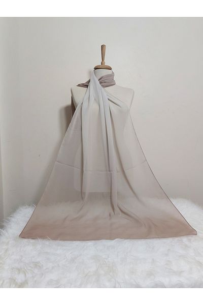 istanbul prensesleri New Shape Gradient Patterned Chiffon Shawl - Non-Slip
