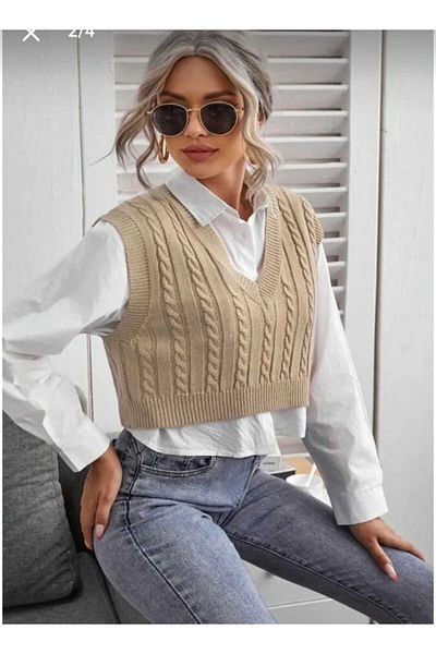 LİBASSİNİ Libassini Hair Braided Crop Jumpers