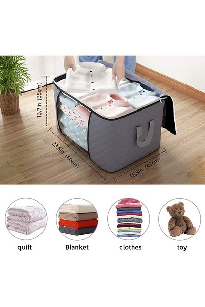 ALMUFARREJ 8 Pack Large Storage Bags, Clothes Storage Bins Foldable Closet Organizers Storage Containers