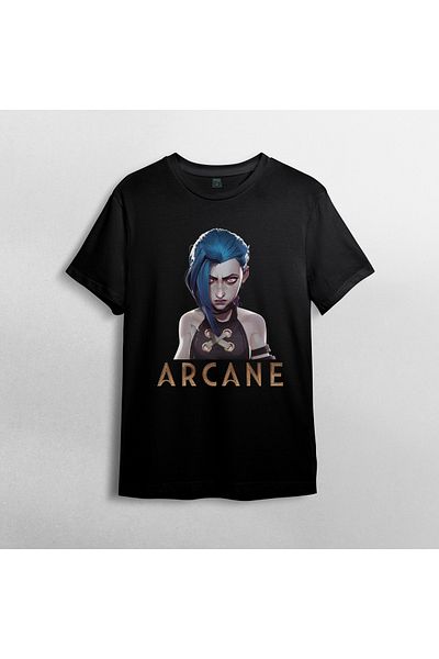 Pixxa Μπλουζάκι Arcane Jinx Crew Neck 100% βαμβακερό - Μοντέλο 2