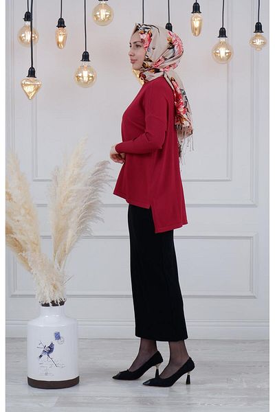 Invee Tunic 5879 Claret Red