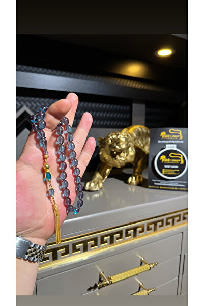 Tesbih-i Hazır Tesbihçilik Mavinin En Güzel Tonu Özel Üretim Ateş Kehribar Te...