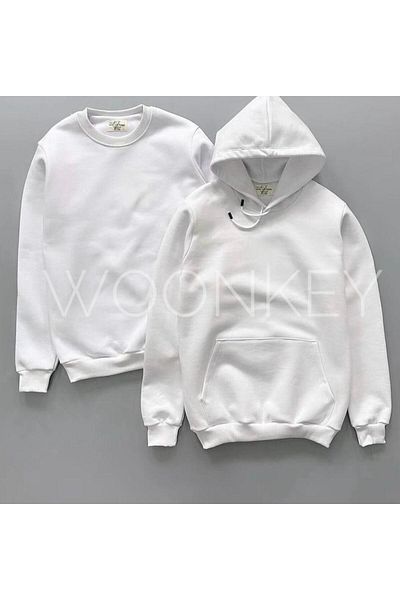 woonkey SET DE 2 GÂT DE BICICLETA UNISEX, ALB, CU GLUGĂ