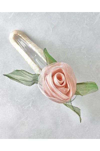 Rachel Pink, Rose Detailed, Knob Buckle - 11 cm