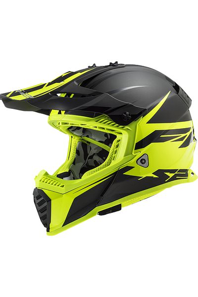 LS2 Fast Evo Roar Closed Helmet Matte Black-Neon Yellow