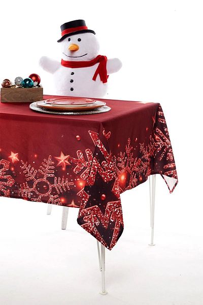 AYSHOME Ays Home Plum Christmas Tablecloth (135 cm X200 cm)