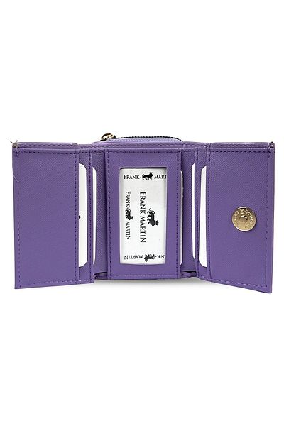 Frank Martin Lilac Women's Wallet - Coin and Paper Coin Compartment with Zipper
