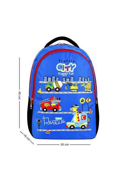 SippoTrade Geantă și cutie de prânz pentru copii din școala primară cu licență cu modele de mașini de trafic