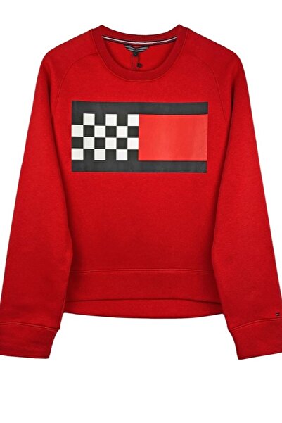 Tommy Hilfiger MARKA LOGO BAYRAK RAHAT KESİM SWEATSHİRT