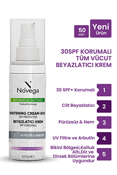 Novega SPF Korumalı Cilt Beyazlatıcı Leke Kremi +30SPF Tüm Vücut