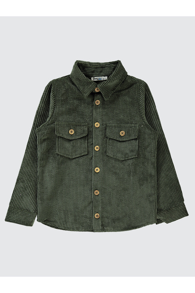 Civil Boys قميص للأولاد بعمر 10-13 سنة - كاكي