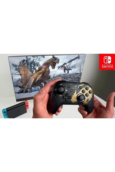 Nintendo وحدة تحكم Switch Pro Monster Hunter Rise Edition، مقبض ألعاب لاسلكي متوافق مع الكمبيوتر