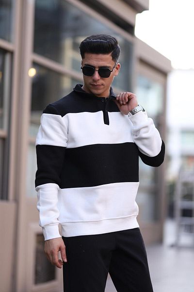 İng drop Tricou supradimensionat cu guler polo cu dungi - 3 fire