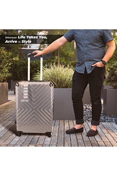 Endless Check-in Trolley Bag 75cm (29.5") | Hardside Suitcase | Abs Polycarbonate | Grey