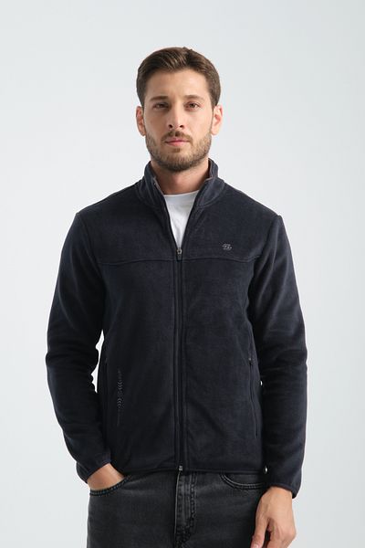 Shooter Ανδρικό φούτερ Fleece - Premium Winter, Minimal Embroidery, Regular Fit με φερμουάρ